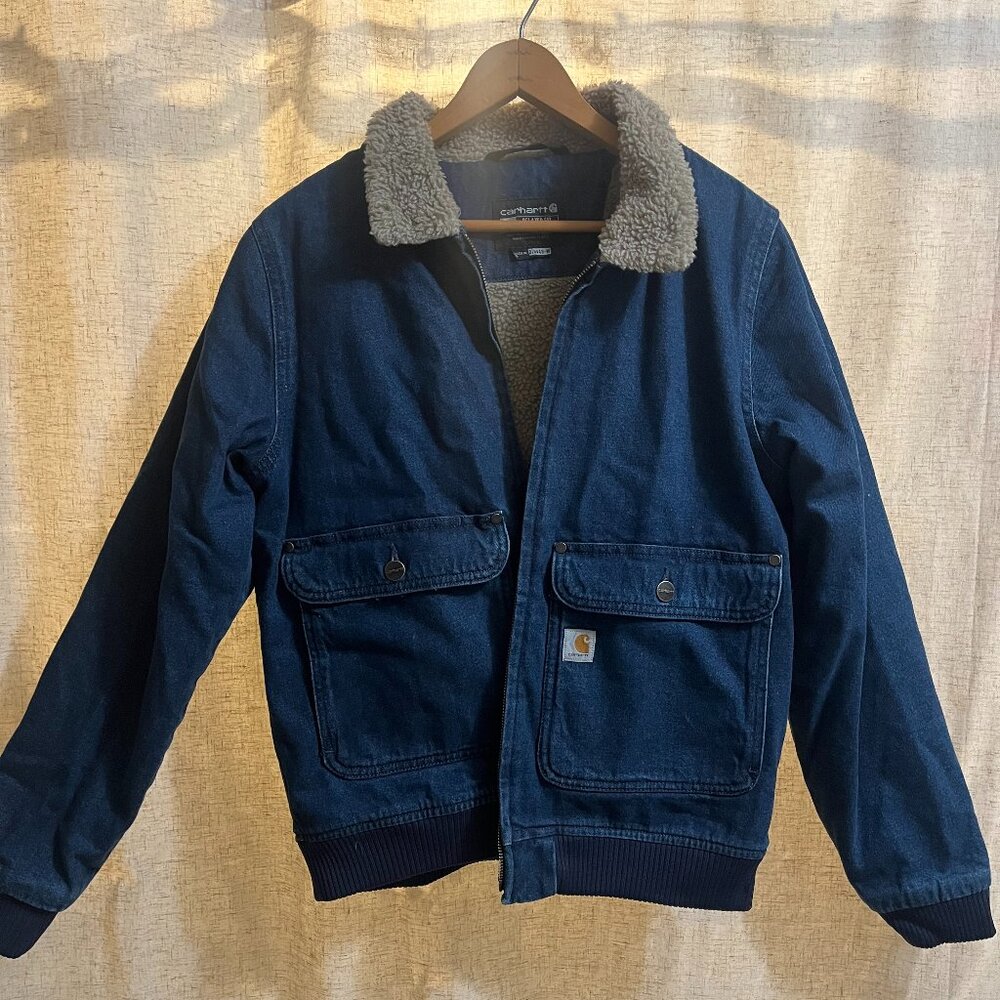 Carhartt Relaxed Fit Denim Sherpa-Lined Jacket